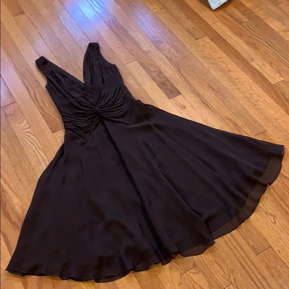 Newman Marcus Tadashi Brown Silk Dress - Picture 6 of 6